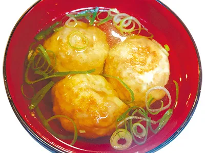 さらに明石焼き風にいただける『おつゆに3こ』￥350