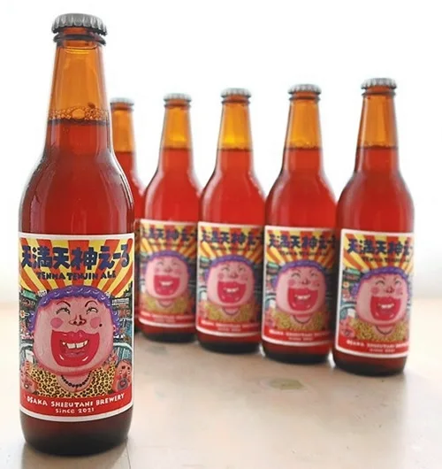 インパクトがある「天満天神えーる」の「おばちゃんラベル」