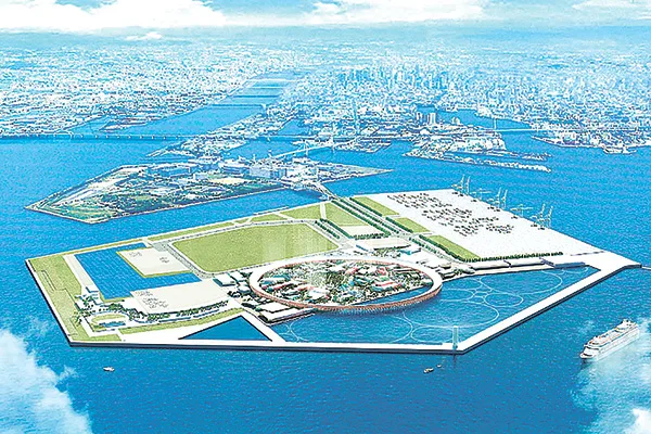 2025年「大阪・関西万博」会場上空からのイメージ（2025年日本国際博覧会協会提供）