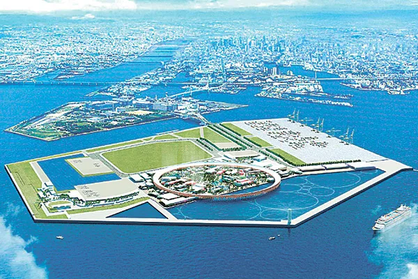 2025年「大阪・関西万博」会場上空からのイメージ（画像提供：2025年日本国際博覧会協会）