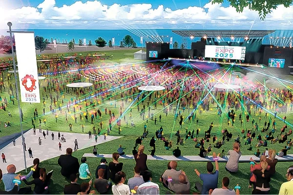 万博会場の屋外イベント広場イメージ