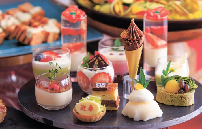 デザートも迎春仕様に衣替え