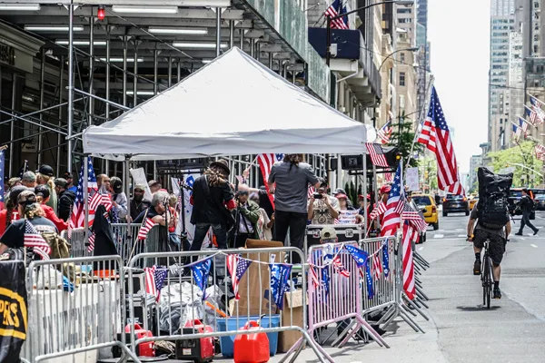 大統領支持者の集会