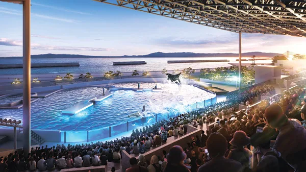 シャチのパフォーマンスを楽しめる「オルカスタディアム」のイメージ