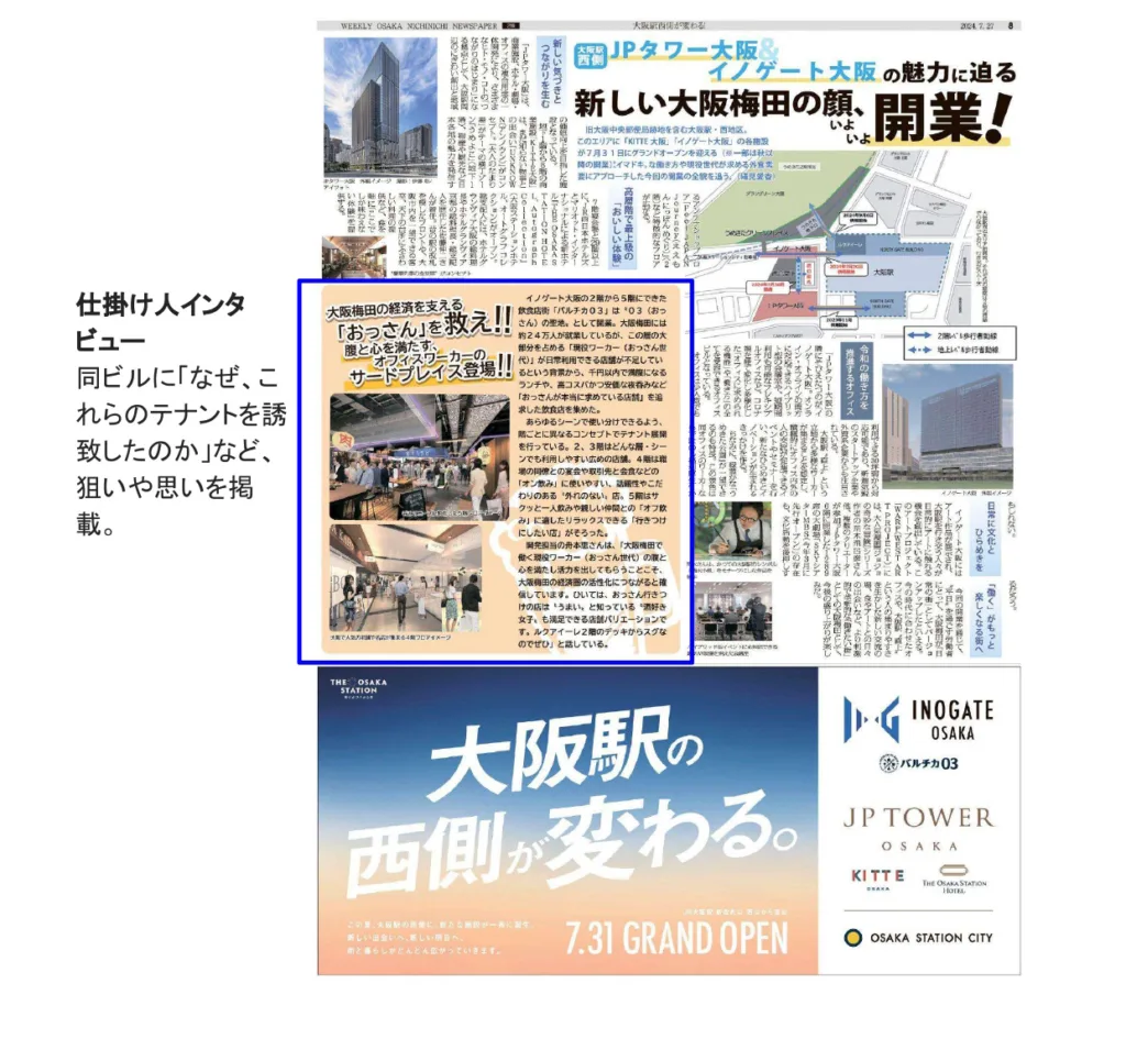 ●大阪駅前ビル「JPタワー大阪」&「イノゲート大阪」