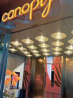 タコ焼き器の形をした天井