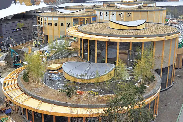 パビリオン自体が循環型・持続可能な建築の出展作品