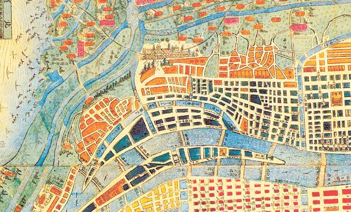 資料：摂津国大阪府区分新細図　明治12(1879)年